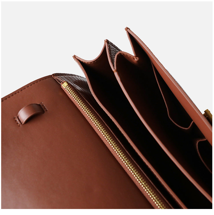 Sac Bandoulière Noir Croco