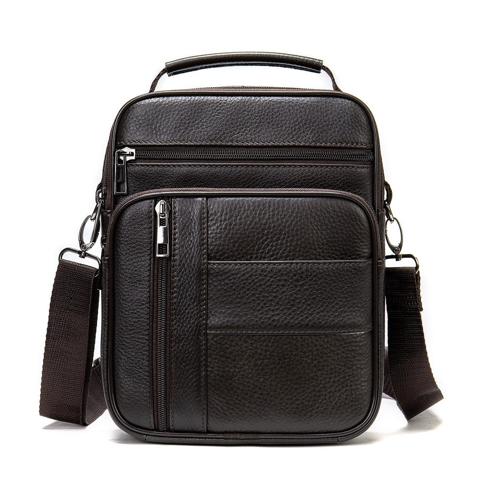 Sac Bandoulière Homme Cuir Noir Café