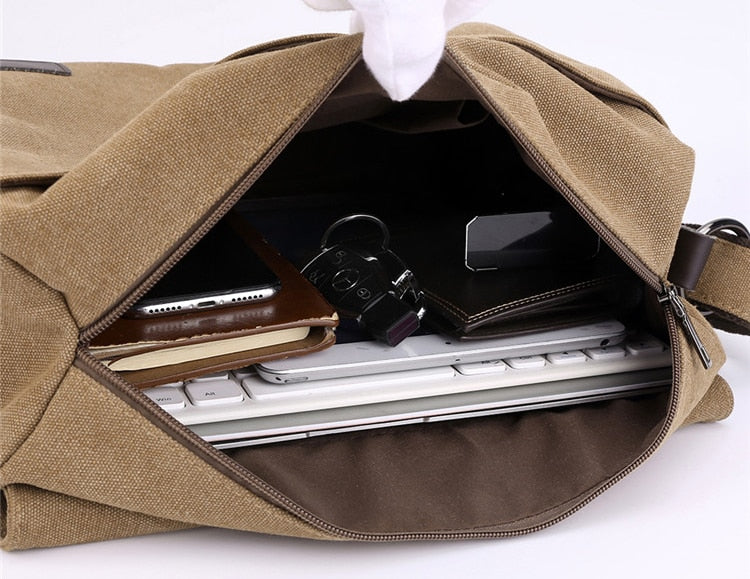 Sacoche Bandoulière Homme Beige