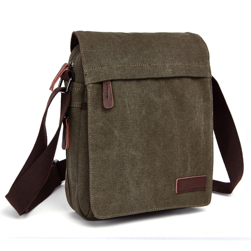 Sacoche Bandoulière Homme Tissu Vert