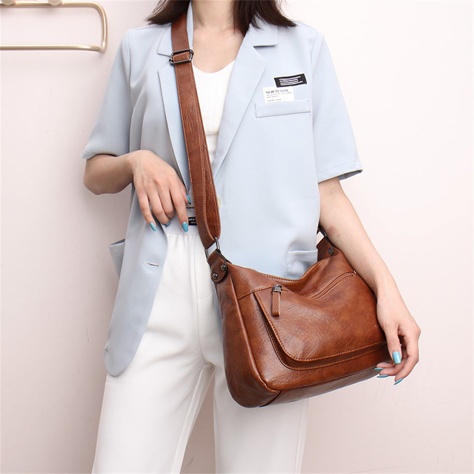 Sac Bandoulière Cuir Camel