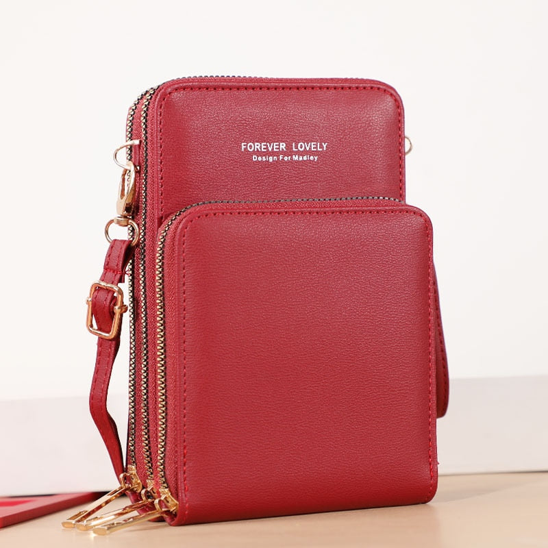 Pochette Voyage Bandoulière Femme Rouge