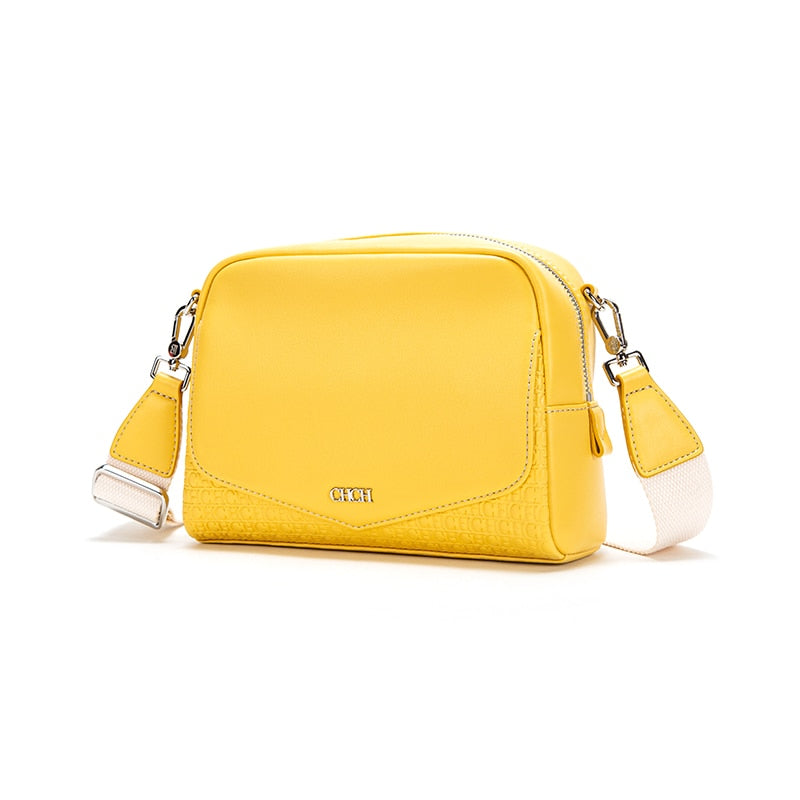 Sac Besace Femme Original Jaune 22x9x16cm