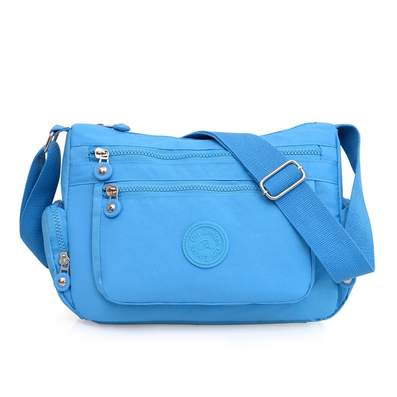 Sac Bandoulière Femme Nylon Imperméable Bleu