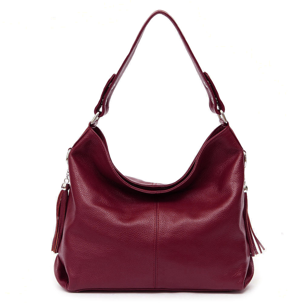 Grand Sac Besace Bandoulière Femme Bordeaux