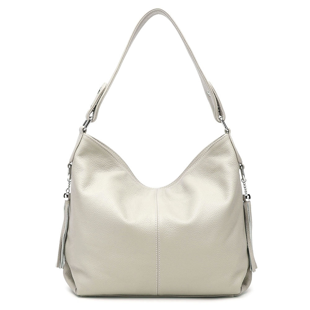 Grand Sac Besace Bandoulière Femme Beige
