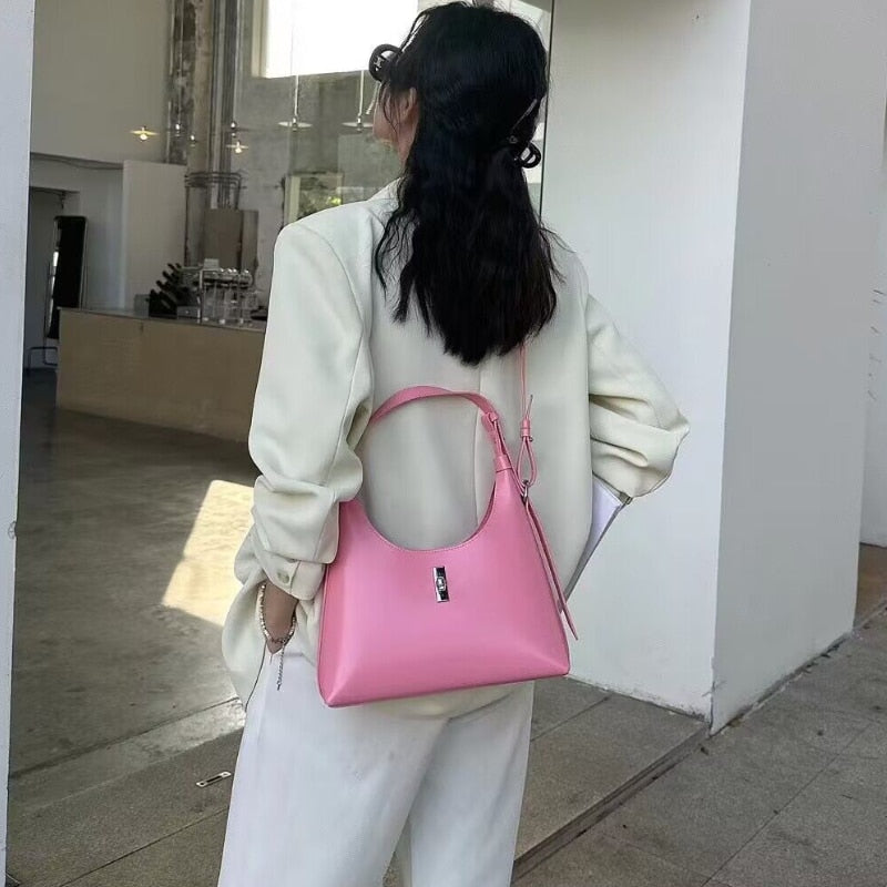 Sac Baguette Rouge Rose