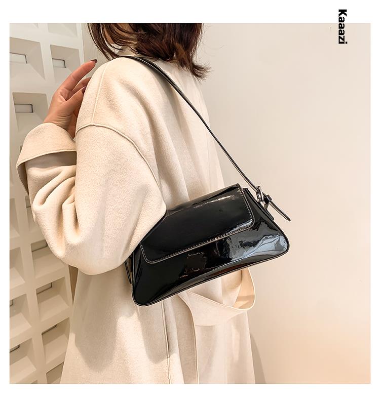 Sac à Bandoulière Vernis Noir
