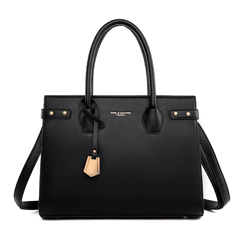 Grand Sac Bandoulière Plusieurs Compartiments Noir