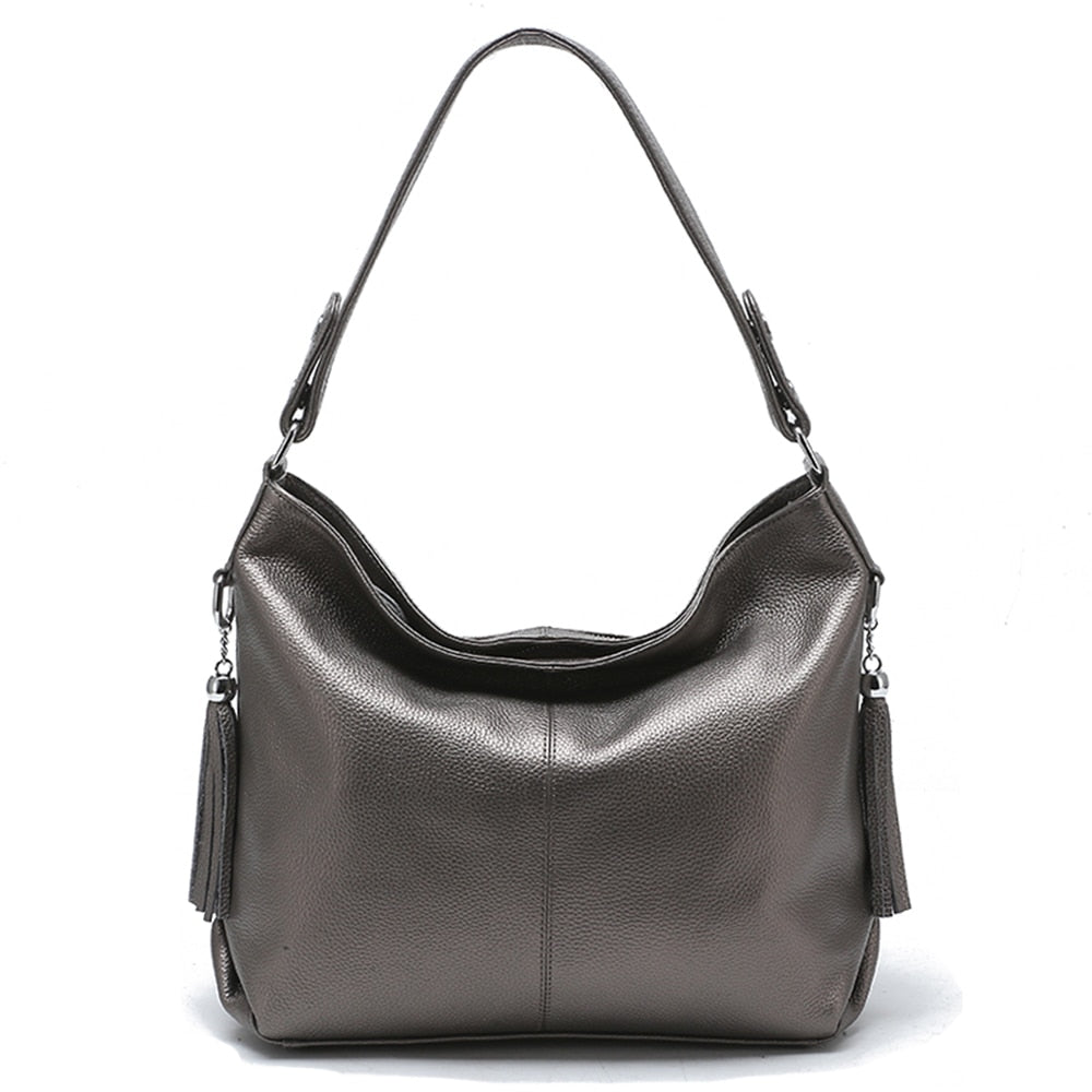 Grand Sac Besace Bandoulière Femme Argent