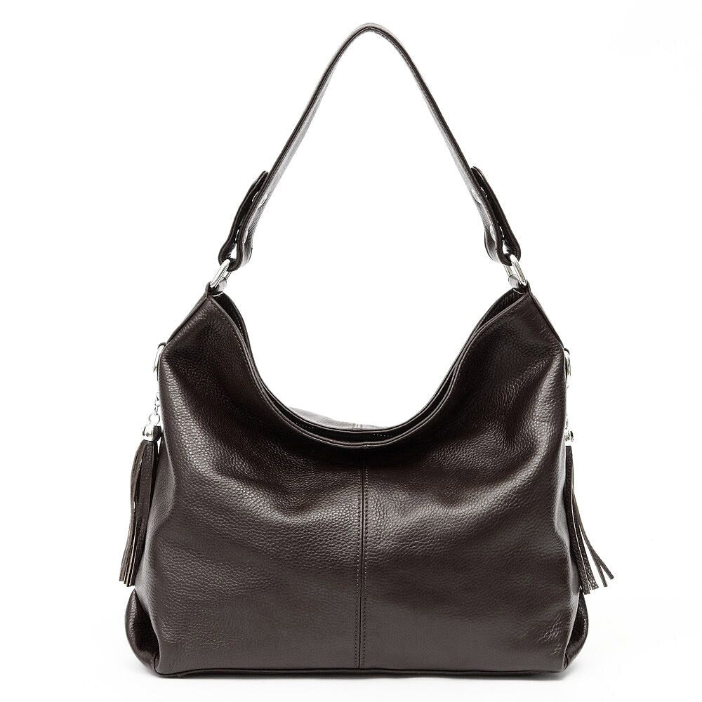 Grand Sac Besace Bandoulière Femme Café