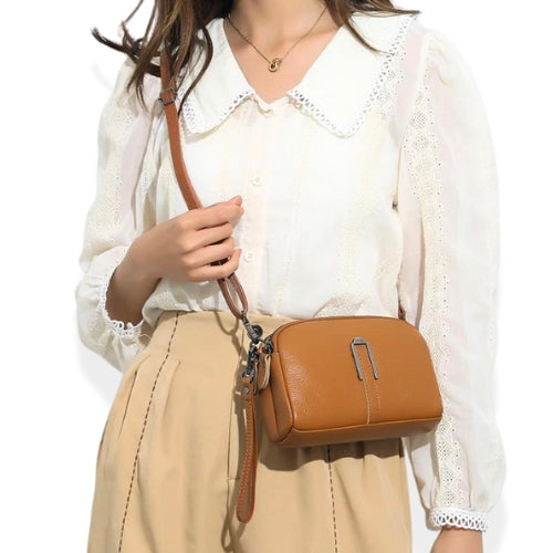 Pochette Élégante En Cuir Véritable SH Leder Palma G299 – Sac Bandoulière Ou Soirée 31,5 X 16,5 Cm – Fabriqué En Italie
