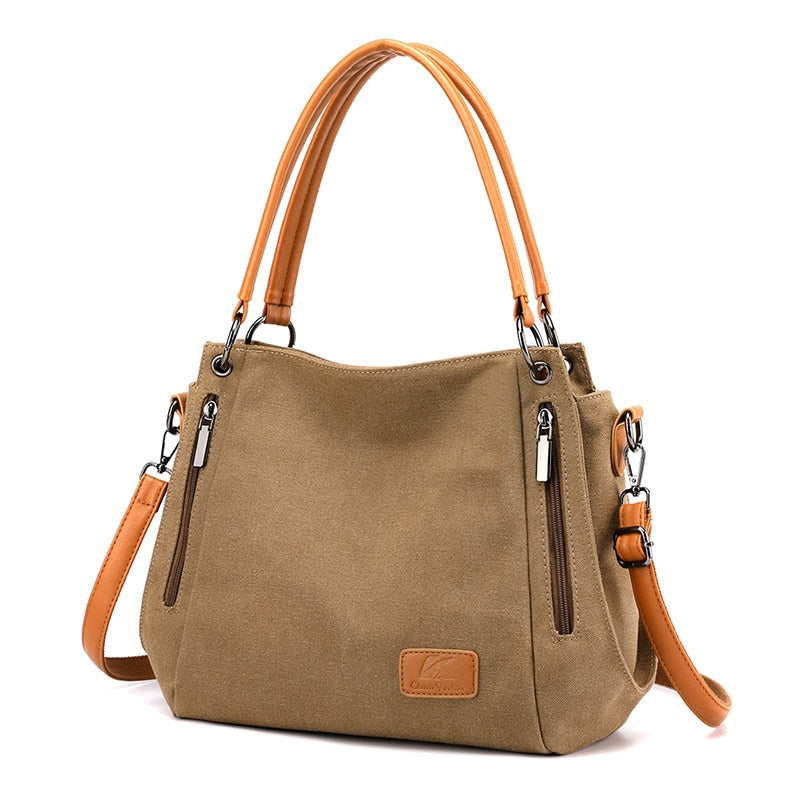 Sac Fourre Tout Bandoulière Marron  