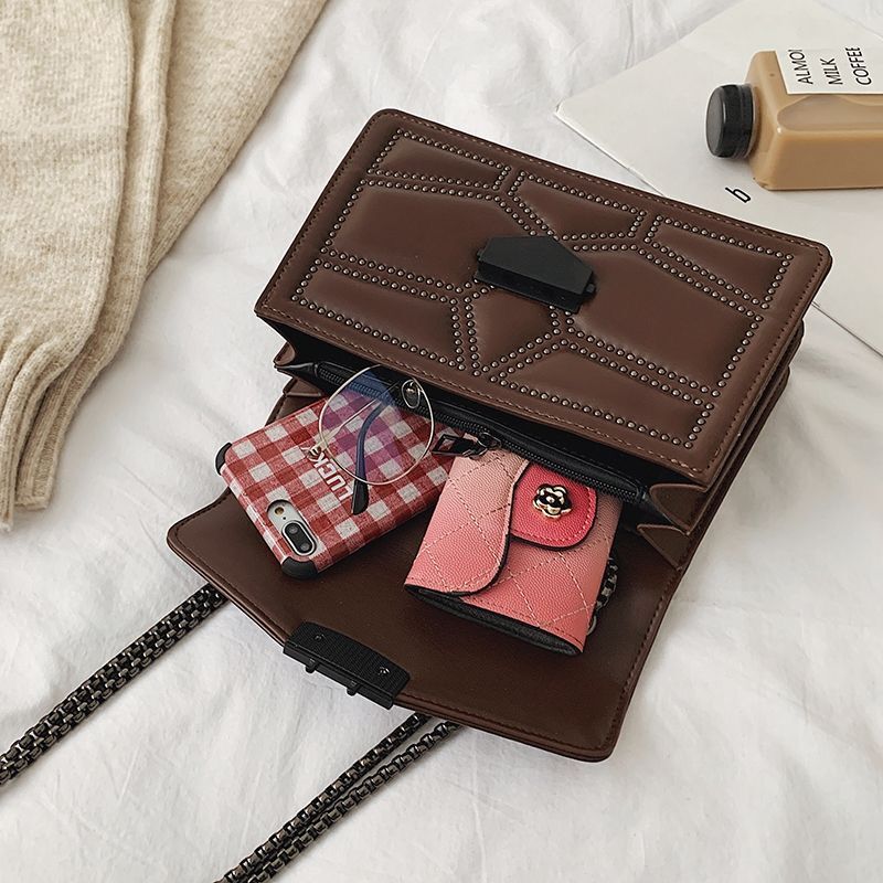 Sac Noir Bandoulière Chaine   