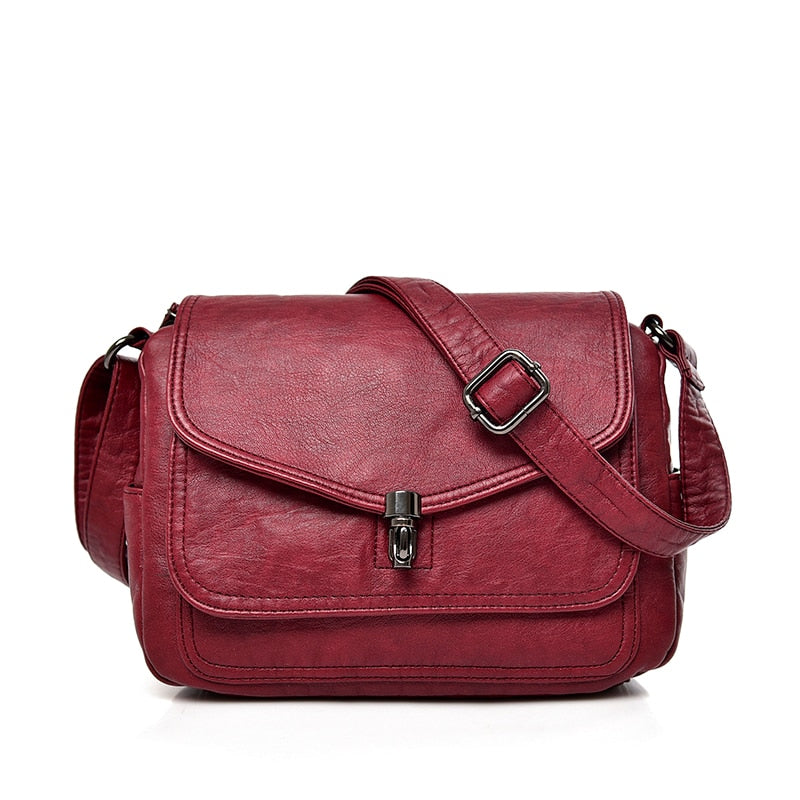 Sac Bandoulière Gris Femme Rouge 25cm x 12cm x 20cm 