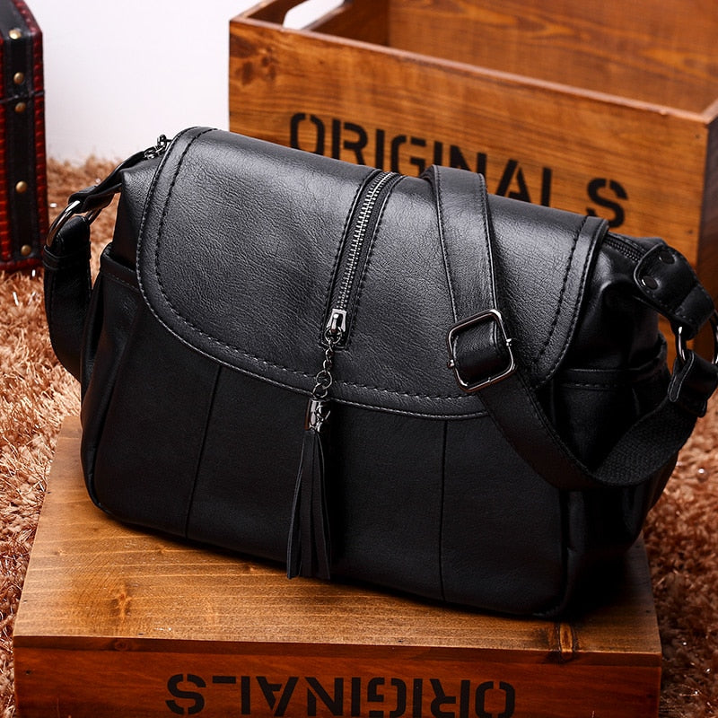 Sac Besace Noir Femme   