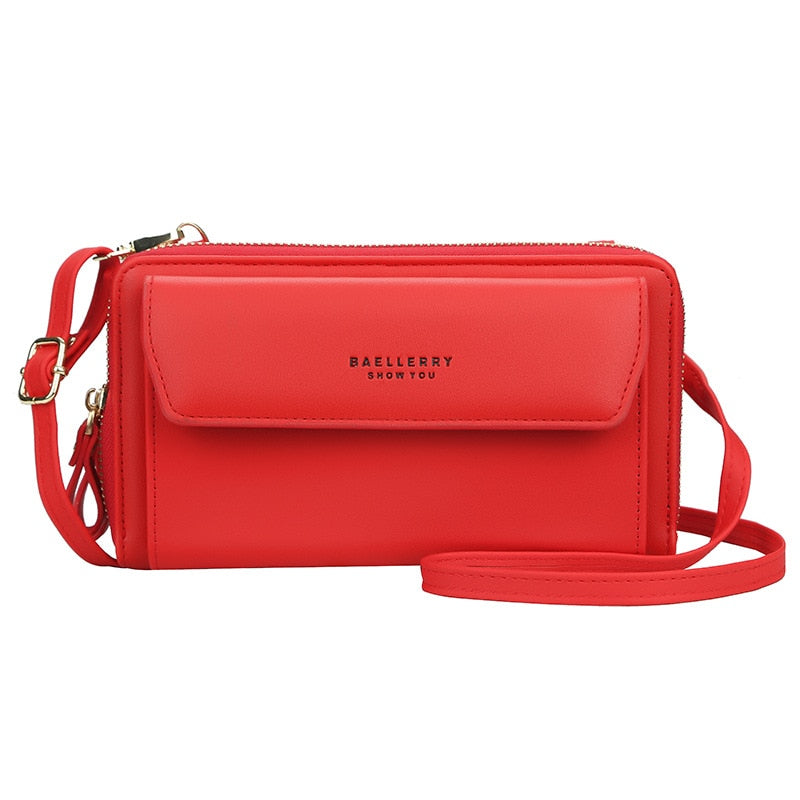 Pochette Téléphone Bandoulière Femme Rouge  
