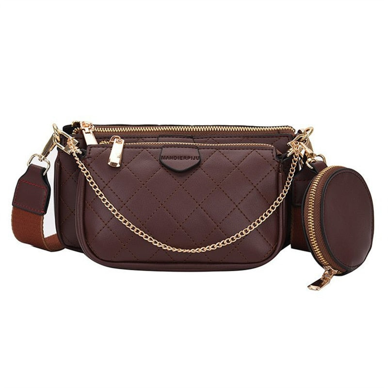 Sac Baguette Matelassé Café  