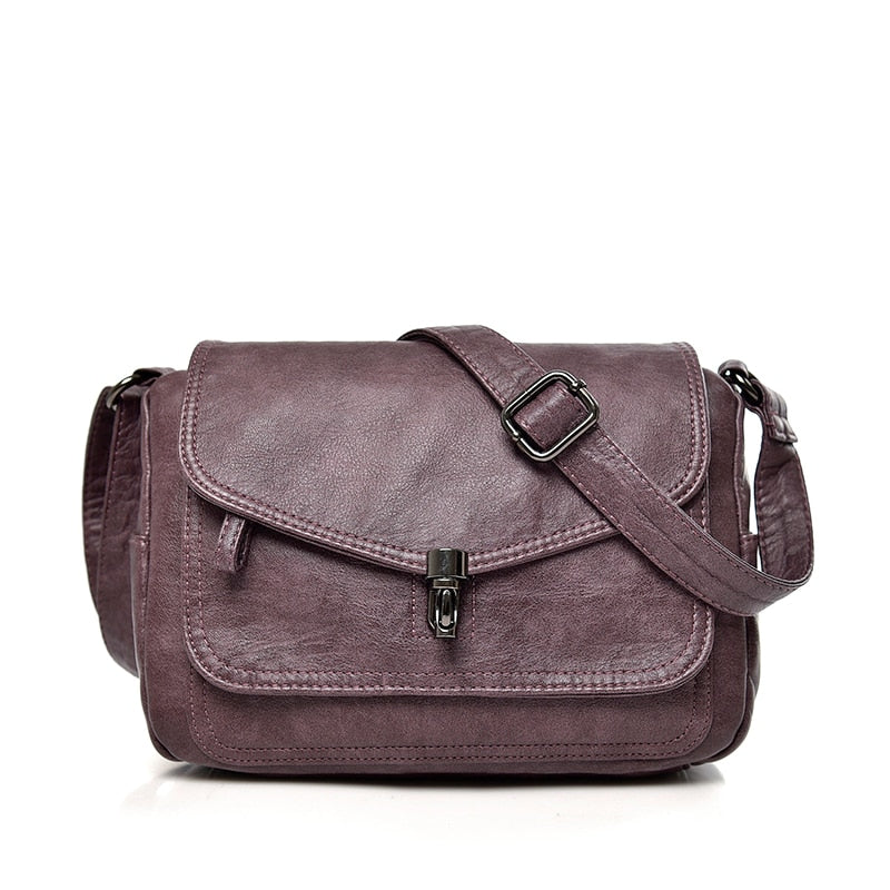 Sac Bandoulière Gris Femme Violet 25cm x 12cm x 20cm 