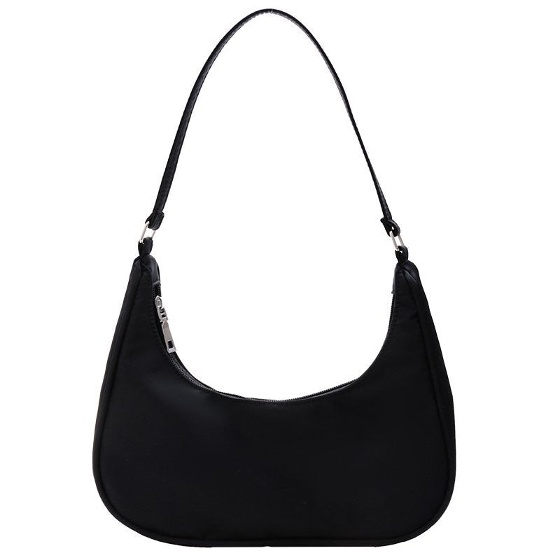 Sac Baguette Rose Noir  