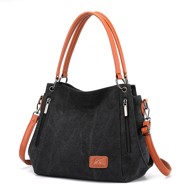 Sac Fourre Tout Bandoulière Noir  