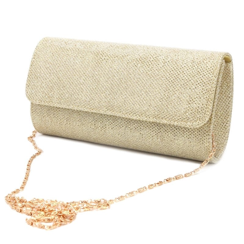 Le Sac Bandoulière à Paillettes Doré  