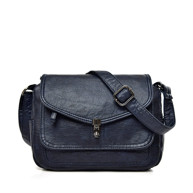 Sac Bandoulière Gris Femme Bleu 25cm x 12cm x 20cm 