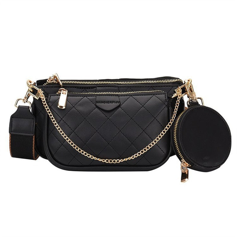 Sac Baguette Matelassé Noir  
