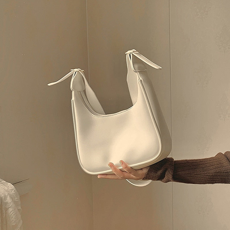 Sac Baguette Minimaliste Beige 1 