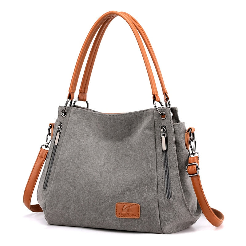 Sac Fourre Tout Bandoulière Gris  