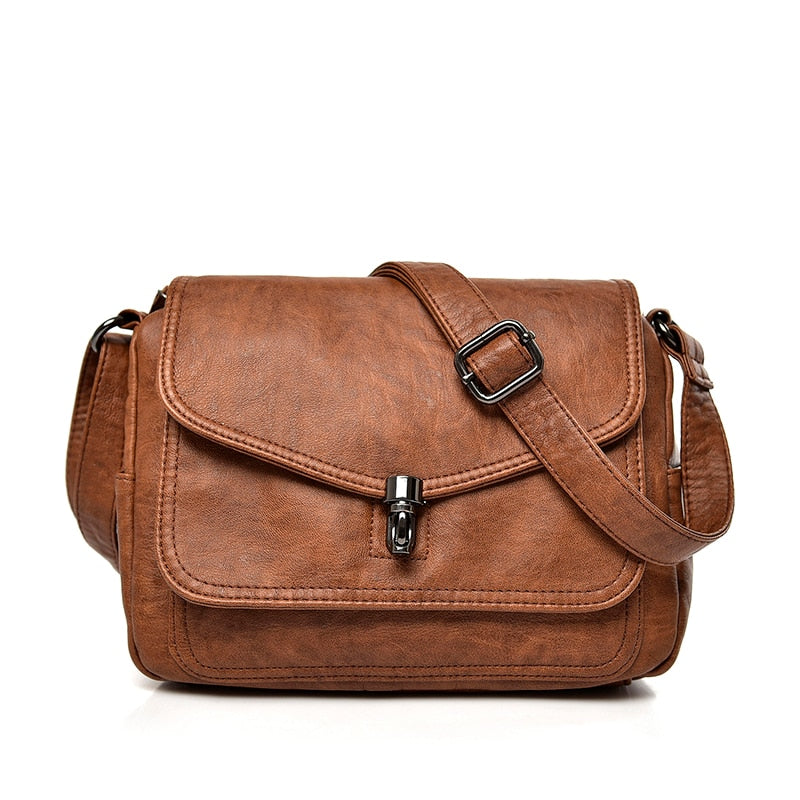 Sac Bandoulière Gris Femme Marron 25cm x 12cm x 20cm 