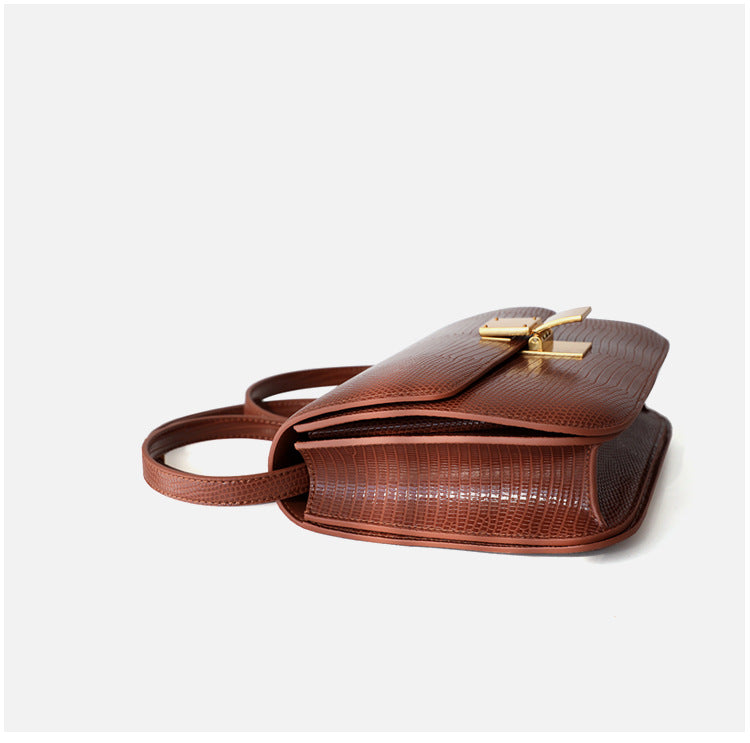 Sac Bandoulière Noir Croco   