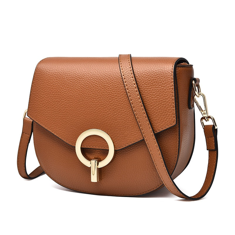 Sac Bandoulière Demi Lune Marron (20cm<Max Length<30cm) 