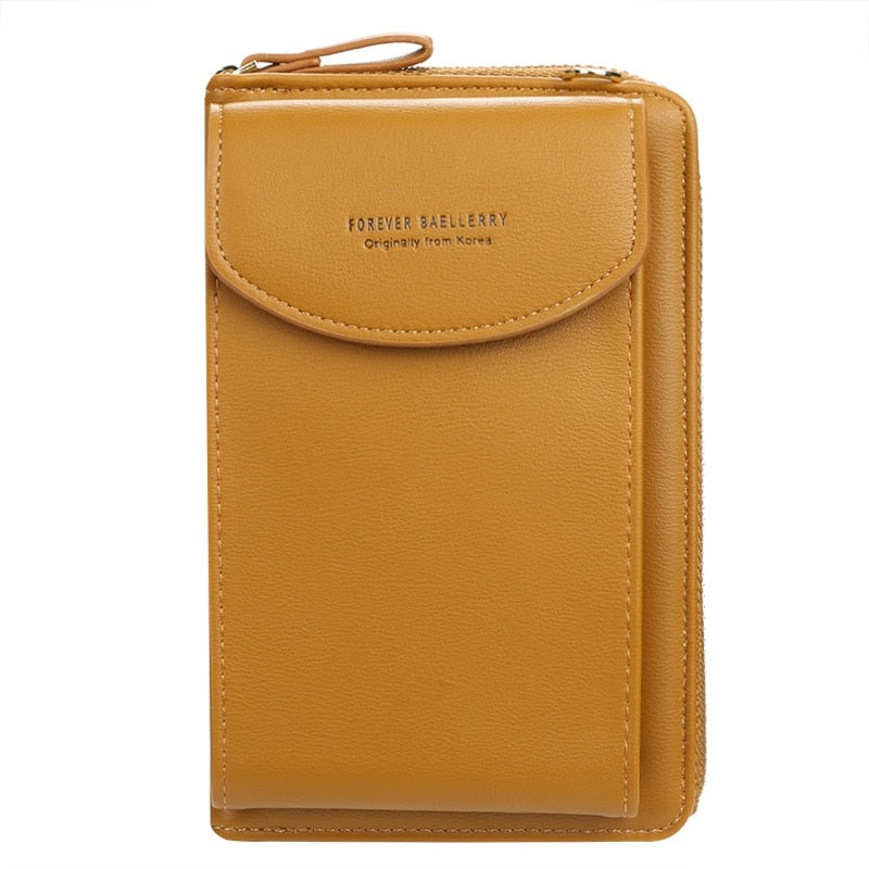 Sac Pochette Bandoulière Cuir Femme Kaki  