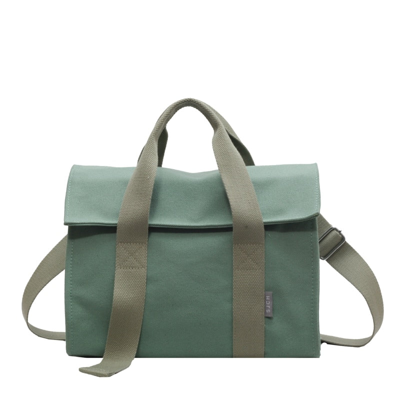 Sac Besace Toile Femme Vert 31x24x16cm China