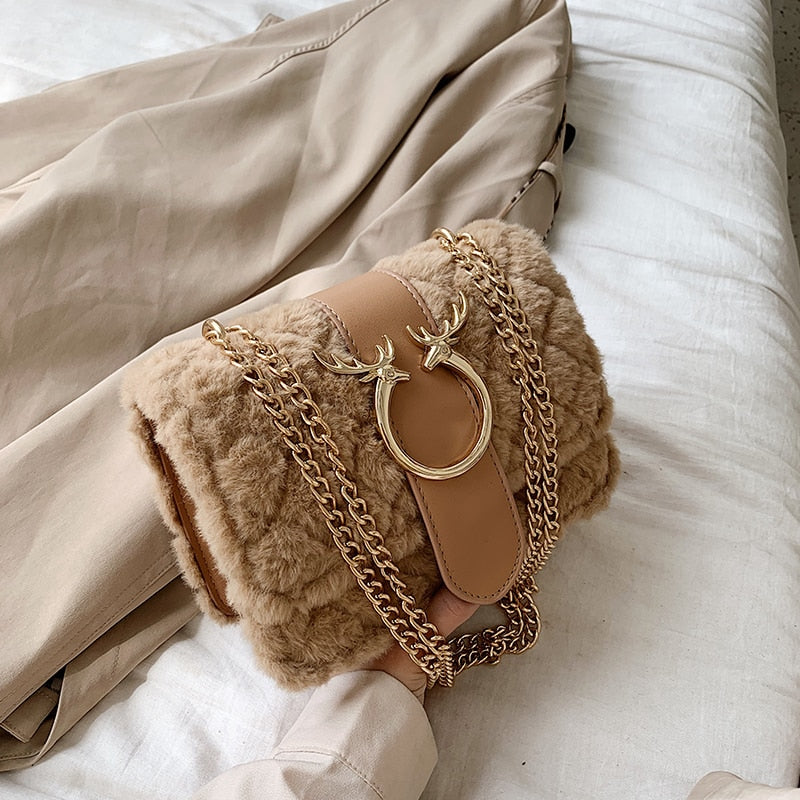 Le Sac à Bandoulière Moumoute Kaki  