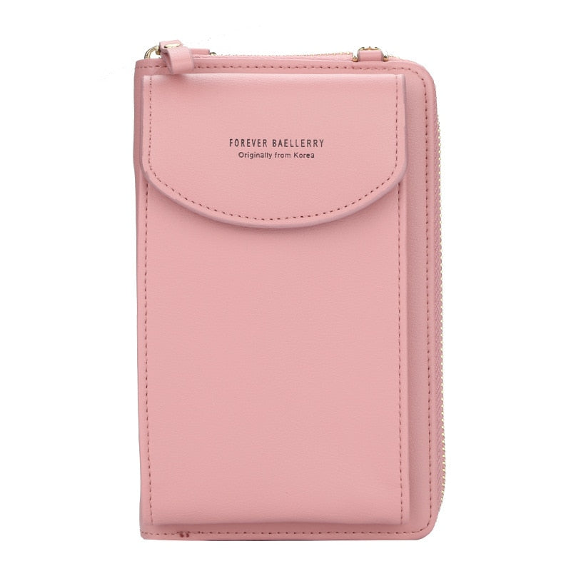 Sac Pochette Bandoulière Cuir Femme Rose foncé  