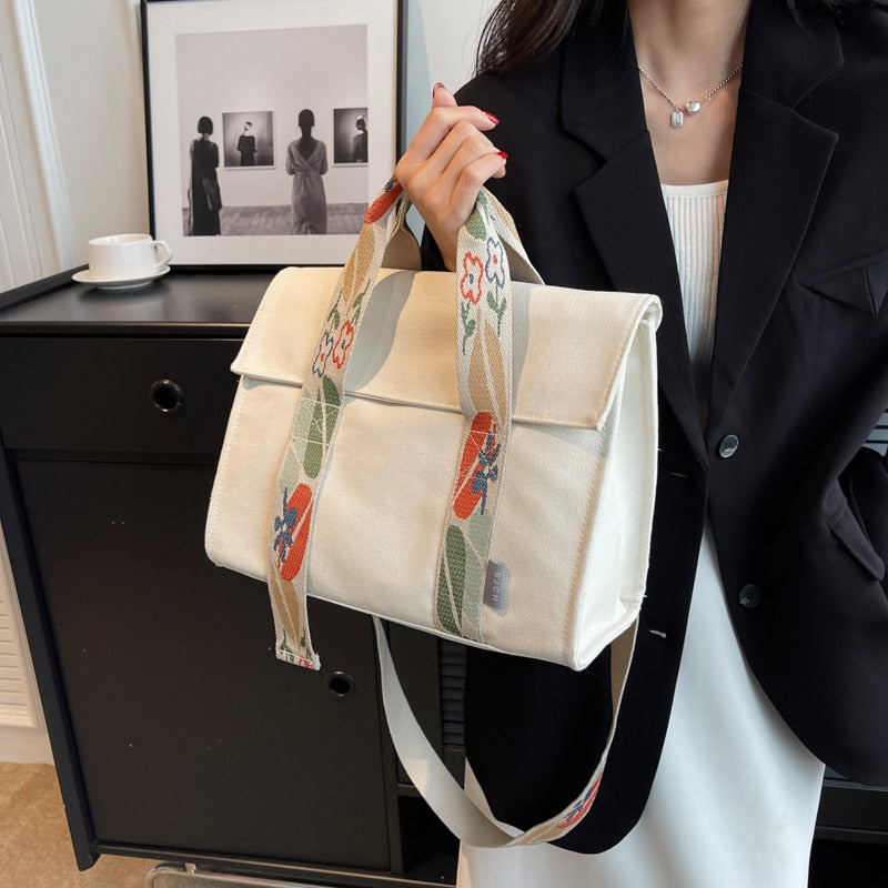 Sac Besace Toile Femme   
