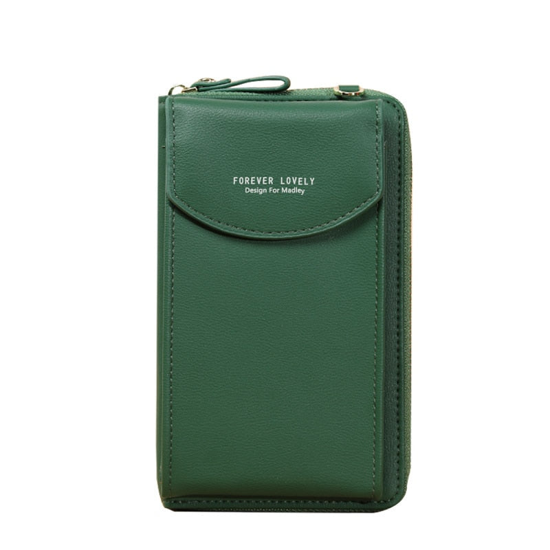 Sac Pochette Bandoulière Cuir Femme Vert  