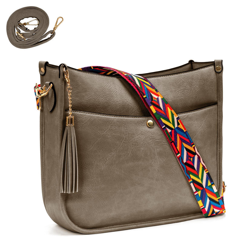 Sac Bandoulière Vegan Gris  