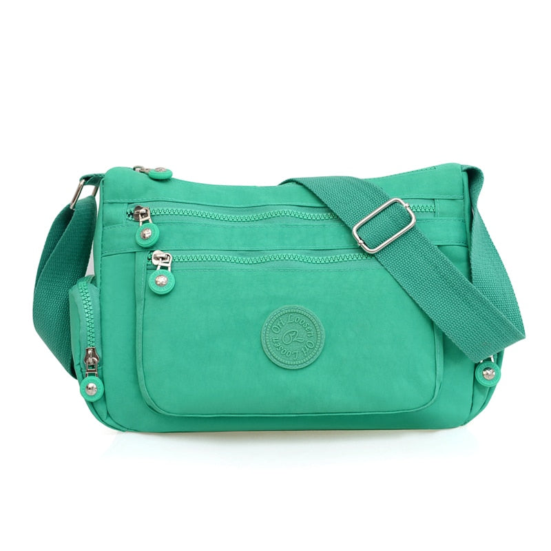 Sac Bandoulière Femme Nylon Imperméable Vert  