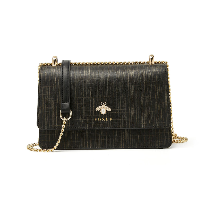 Petit Sac Bandoulière Doré Noir  