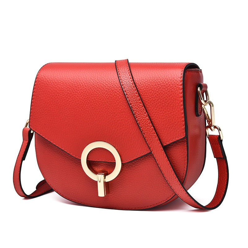 Sac Bandoulière Demi Lune Rouge (20cm<Max Length<30cm) 