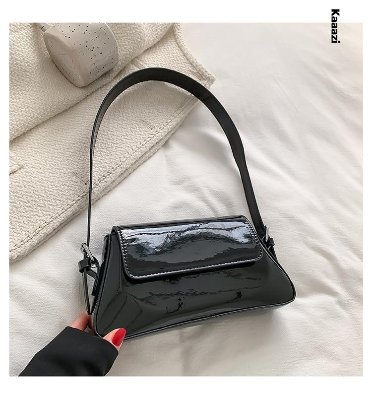 Sac à Bandoulière Vernis Noir Noir  