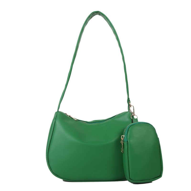 Sac Baguette Orange Vert  