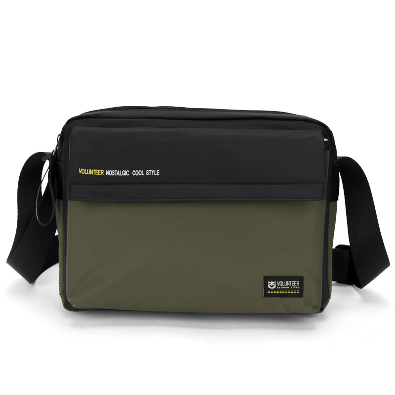 Sacoche Bandoulière Rectangulaire Homme Vert (20cm<Max Length<30cm) 