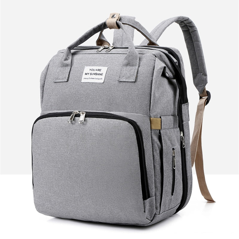 Sac à Langer Bandoulière Gris 30x20x40cm 