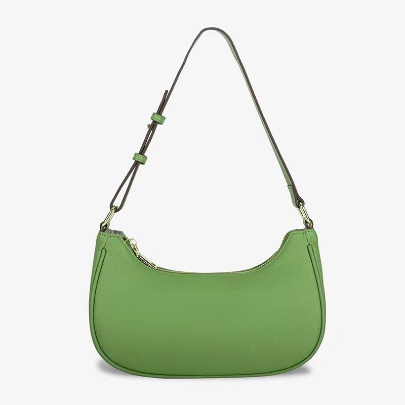 Sac Baguette Blanc Vert 26cm 