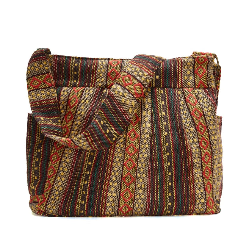 Petit Sac en Tissu Bandoulière Café  