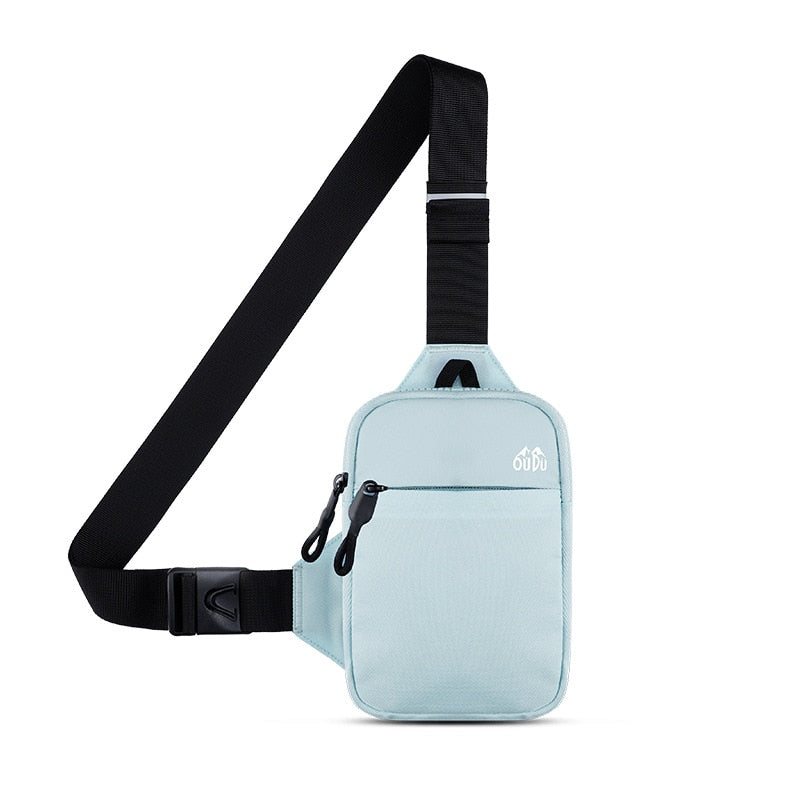 Sacoche Bandoulière Homme Blanche Bleu  